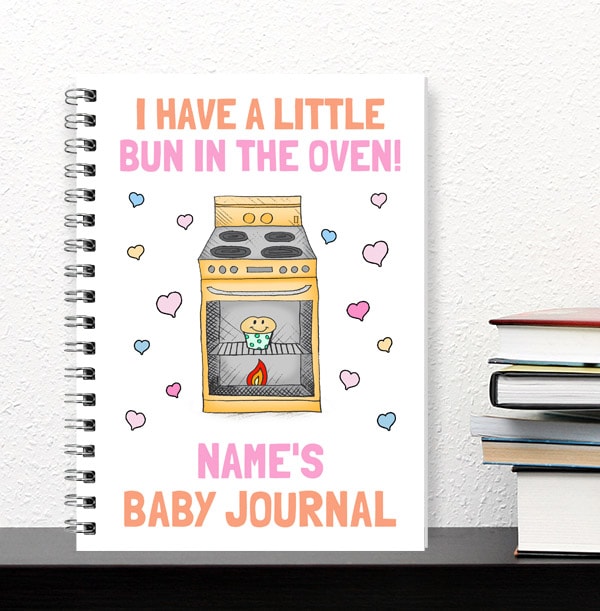 Look Who's Drawing Baby Planner Bun in the Oven Notebook