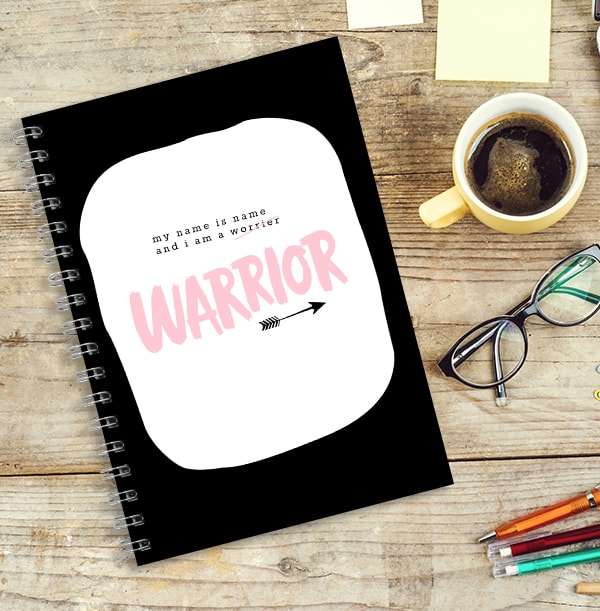 I Am A Warrior Personalised Notebook
