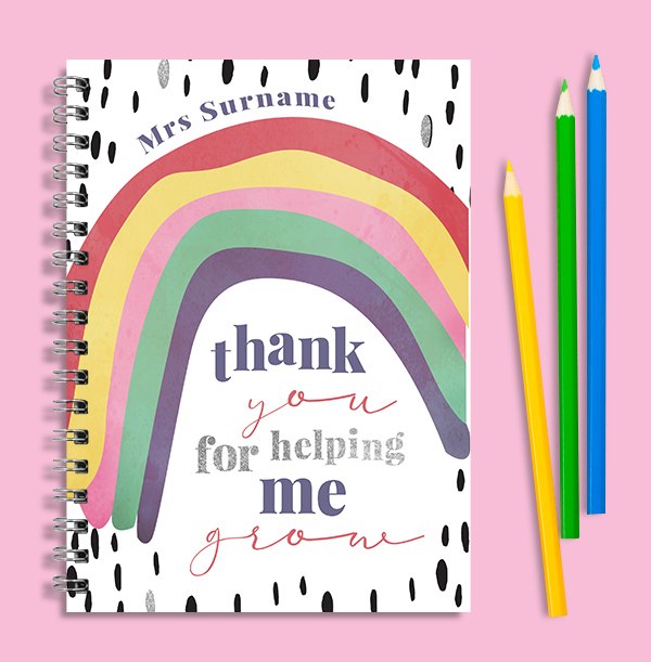 Thank you for Helping me Grow Personalised Notebook