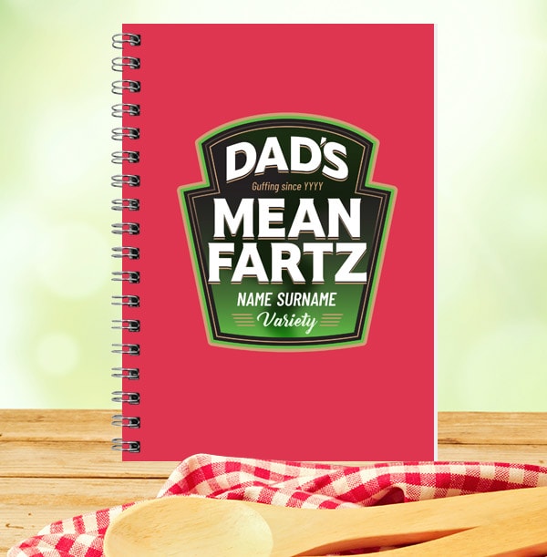 Dads Mean Fartz Personalised Notebook