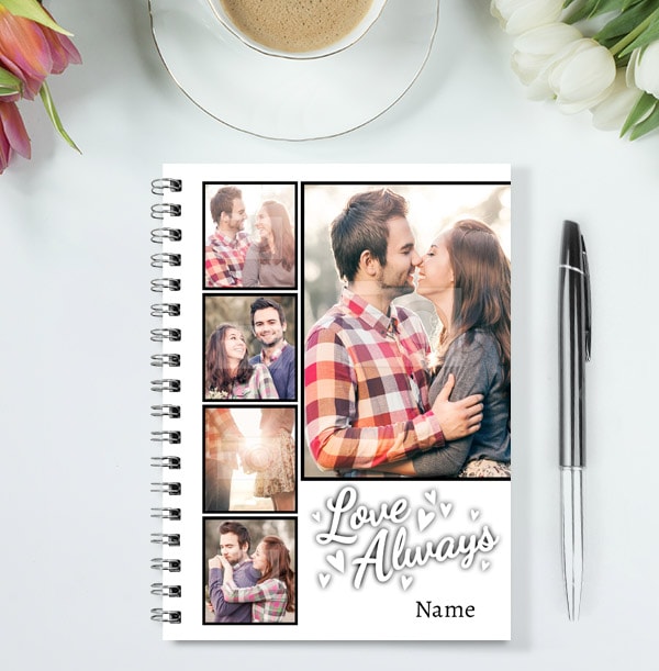 Love You Always Romantic Collage Notebook
