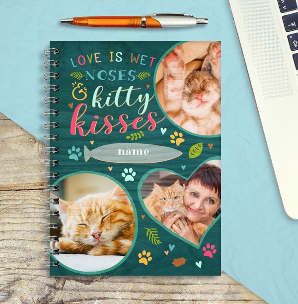 Photo Collage Personalised Cat Notebook