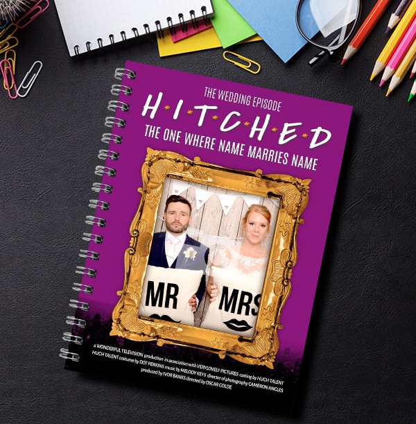 Spoof Friends Mr & Mrs Wedding Notebook