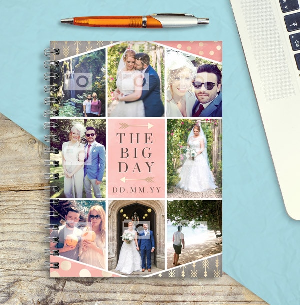 The Big Day Multi Photo Wedding Notebook