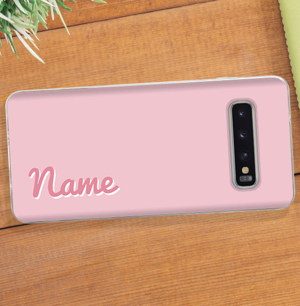 Personalised Pink Samsung Phone Case - Pink Name