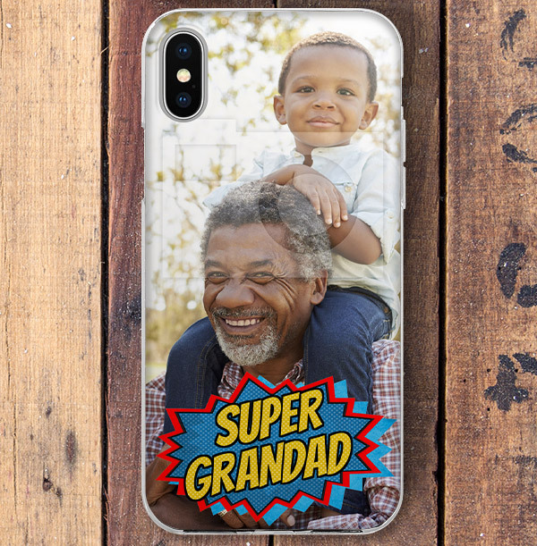 Super Grandad Photo Upload iPhone Case
