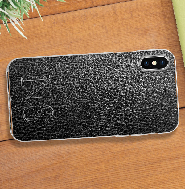 ZDISC Leather Effect Initials iPhone Case