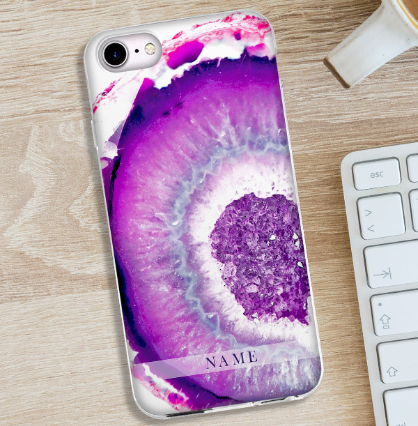 Pink Geode Personalised iPhone Case