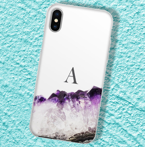 Purple Geode Personalised iPhone Case
