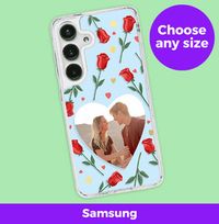 Tap to view Blue Roses & Heart Photo Samsung Case