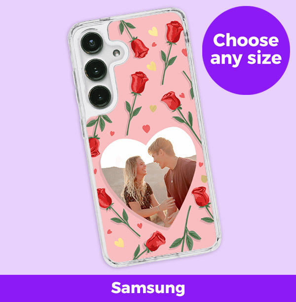 Pink Hearts & Roses Photo Samsung Case