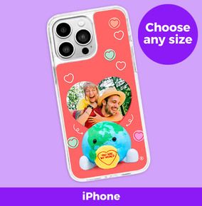 Photo of Swizzels Love Hearts My World Photo iPhone Case