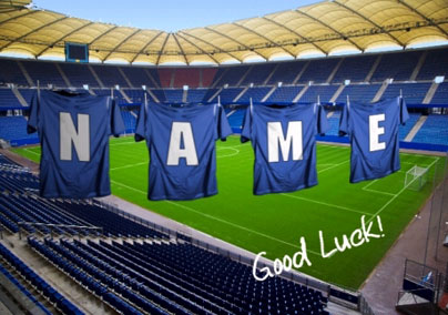 Football Strip - Dark Blue Good Luck