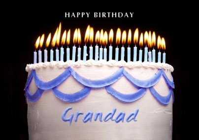 Birthday Cake Blue Grandad