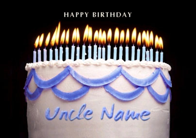Birthday Cake Blue Uncle