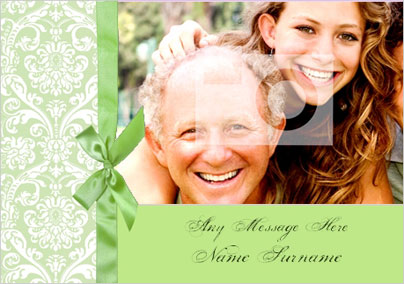 Baroque Ribbon - Green Photo Upload
