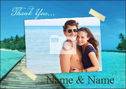 Photo Wedding Thank You - Tropical