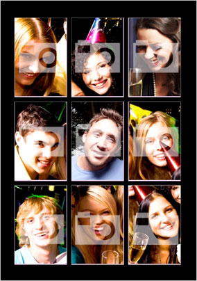 3x3 Portrait Black Border Poster