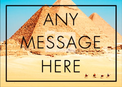 Personalised Photo Postcard - General Black Text