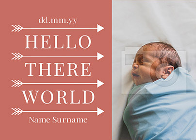 Hello There World Photo Postcard