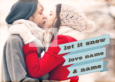 Let It Snow Festive Photo Postcard