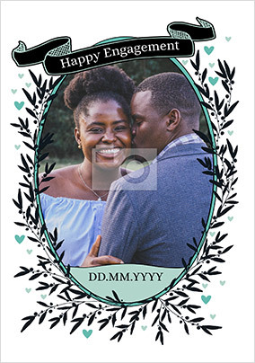 Happy Engagement Photo Postcard