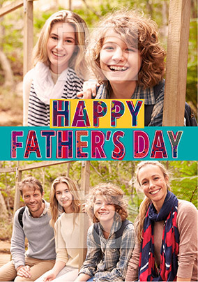 Happy Father's Day Multi Photo Postcard