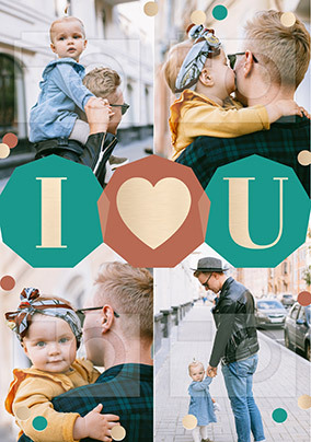 I Heart You Photo Postcard