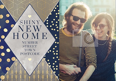 Shiny New Home, Change of Address Photo Postcard