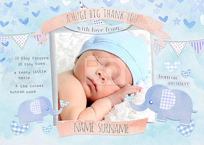 New Baby Boy Photo Postcard