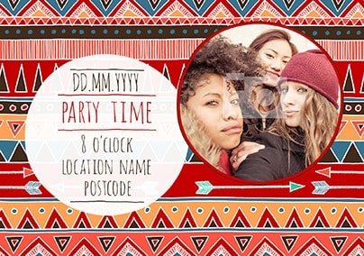 Party Time Invite Photo Postcard
