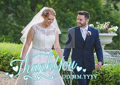 Wedding Full Photo Thank You Postcard