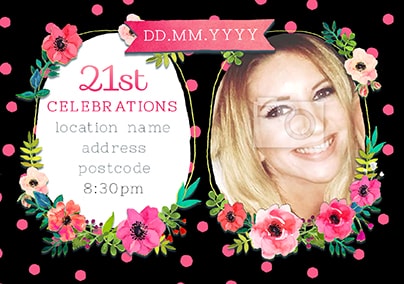 Floral Celebrations Party Invite Postcard