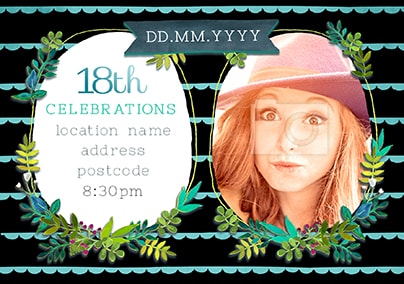 Milestone Birthday Party Invite Postcard