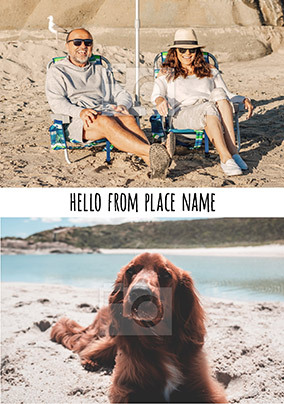 Hello From Us Photo Postcard