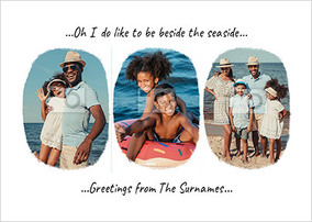 Beside the Seaside Holiday Photo Postcard