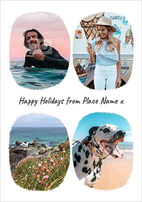 Happy Holidays Multi-Photo Postcard