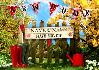 Country New Home Announcement Postcard