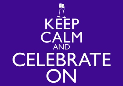 Keep Calm Celebrate On Invite Postcard