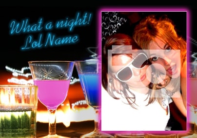What A Night Photo Postcard