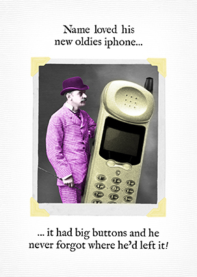 Oldies Iphone Personalised Postcard