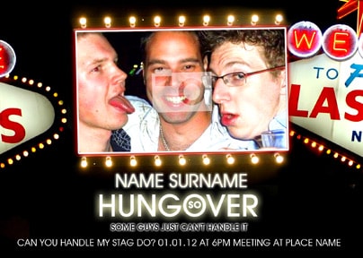 Hungover Stag Do Invite Posctard