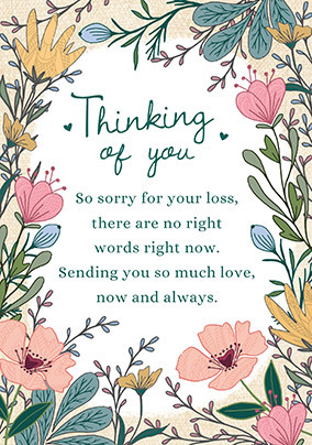 There are No Right Words Personalised Postcard