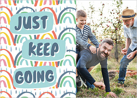 Just Keep Going Personalised Postcard