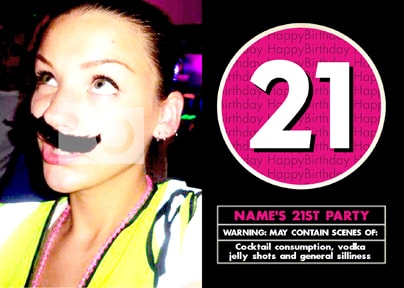 21st Birthday Invitation For Her - Movie Rating Theme