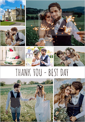 Best Day 8 photo Thank You Postcard