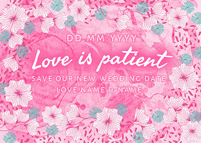 Love is Patient Personalised Postcard