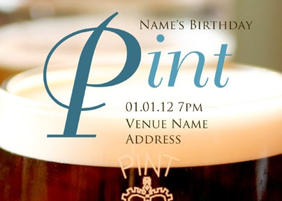Beer Birthday Invitation Postcard