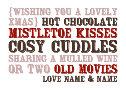 Christmas Quotes Personalised Postcard