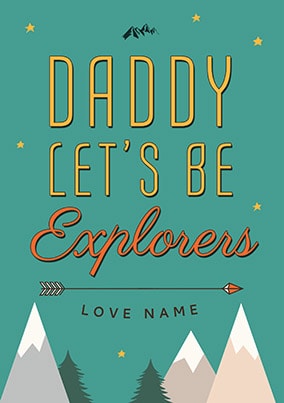 Daddy Let's Be Explorers Personalised Poster